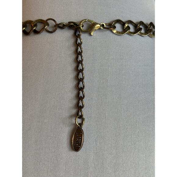 Pier 1 Bold Geometric Floral Glam Necklace Silver Accents Event Cocktail Evening - Picture 3 of 7